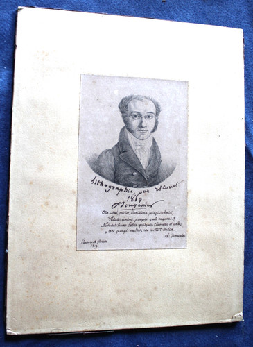 Lithographie portrait homme - lithographie, en