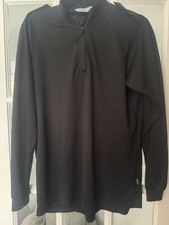 ⭐GENUINE EX POLICE CID BLACK ZIP UP POLO LONG SLEEVE SHIRT SIZE MEDIUM RBM1 ⭐
