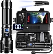 Lampe Torche LED Ultra Puissante, Lampe de Poche Rechargeable avec Batterie 500