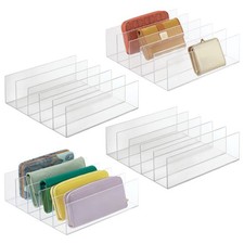 Organiseur transparent pour tiroirs de rangement - 4 pièces mDesign