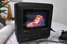 Vintage Sansui 6" LCD Color TV/VCR/VHS Player CLD0065 Works Great! w/Lion King