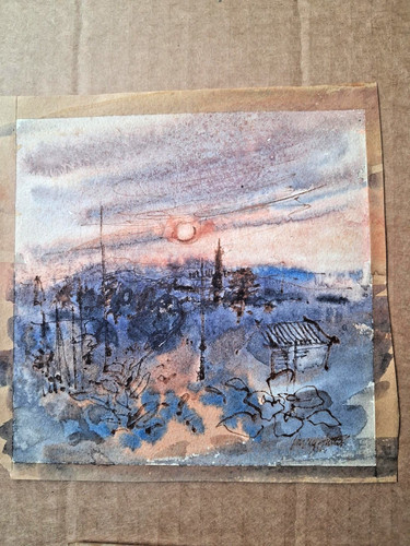 Watercolor and ink paper by - watercolor,
