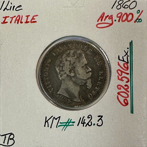 Italie lire 1860 pièce - italie,
