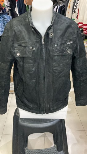 Veste cuir noire - veste,