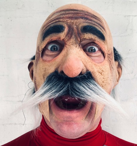 Drôle vieil homme masque - vieil,