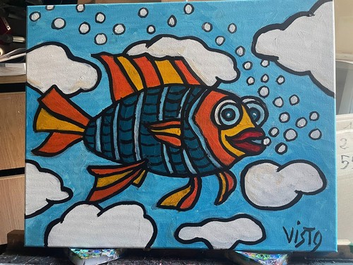 Bubulle acrylique sur - bubulle--,