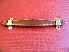 Marron Cousu Cuir Apparence Poignée Pour FENDER Champ de Luxe Ampli Nickel Fin