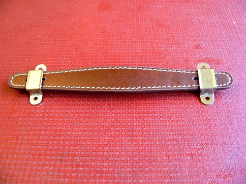 Marron cousu cuir apparence - marron,