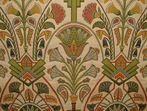 Rideau art déco madison olive - rideau,