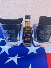 JACK DANIELS -2 VERRES ACDC + 1 MIGNONNETTES EN VERRES TOUR 2025