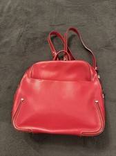 Lamarthe Italian Leather Women Small Red Backpack Slightly Used 