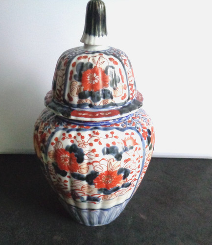 Pot couvert imari decor fleuri - imari,