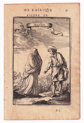Gravure xviie maltais île - xviie, de