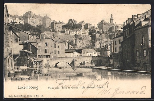 Cpa luxembourg vieux pont - vieux,