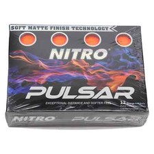 Nitro Unisex Pulsar 12 Pack Box Golf Balls, Orange, One Size