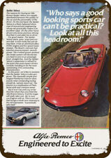 1982 ALFA ROMEO SPIDER VELOCE Convertible Car DECORATIVE REPLICA METAL SIGN