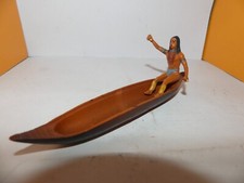 FIGURINE CLAIRET PIROGE INDIEN