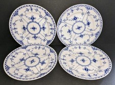 Set of 4 Royal Copenhagen Blue Fluted Half Lace #574 6 3/4" Plates
