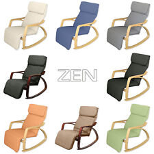 Fauteuil Relax Modèle Zen Chaise A à Bascule Avec Pieds Réglable Divers Couleurs