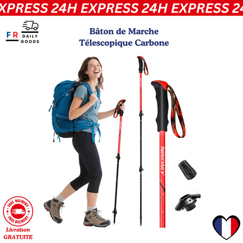 Bâton marche télescopique - de,
