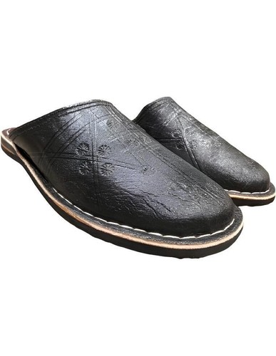 Babouches cuir bout rond - en,