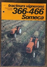 prospectus brochure tracteur Fiat Someca 366 et 466 vigneron prospekt tractor