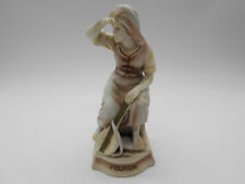 GERMAN PORCELAIN WOMAN MANDOLIN COOKIE FIGURE? CUTE SIGNED