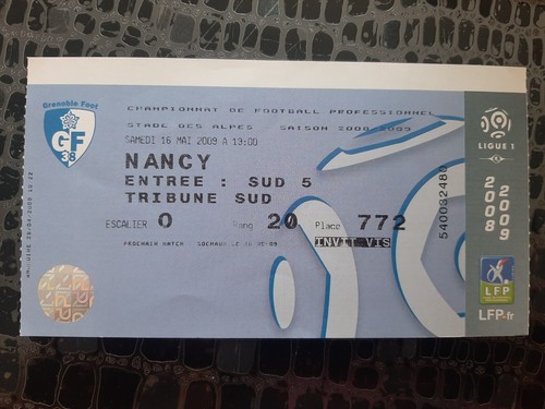 Ticket foot grenoble nancy - ticket,