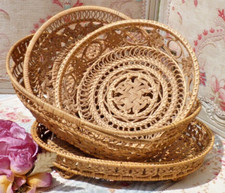 LOT de 4 ANCIENNES CORBEILLES