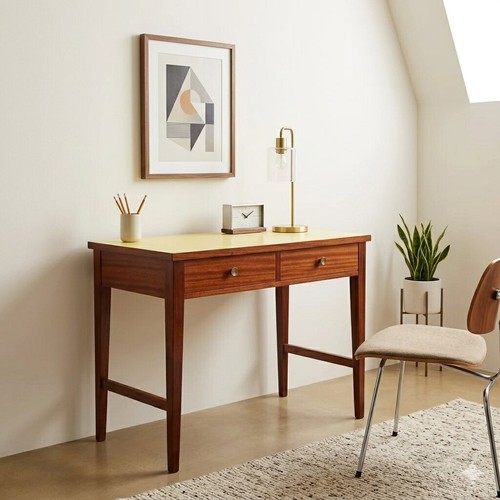Bureau vintage acajou hêtre - bureau,