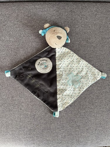 Doudou plat ours aviateur - doudou,