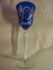 verre à vin cristal bleu