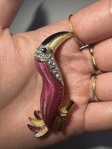 Broche toucan dorée - broche,