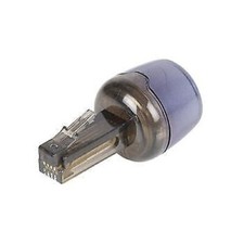 Adaptateur Téléphone Pivotant RJ10 (4P4C) Mâle - RJ11 (6P4C) Femelle Noir