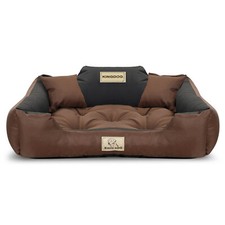 Panier niche lit pour chien confortable robuste et ergonomique couleur marron.