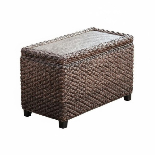 Banc coffre tressé - coffre,