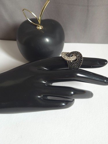 Grande bague argent - argent, pavée