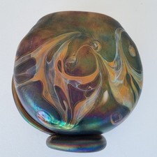 VASE EN VERRE SOUFFLE J-P MATTEUS Maître verrier