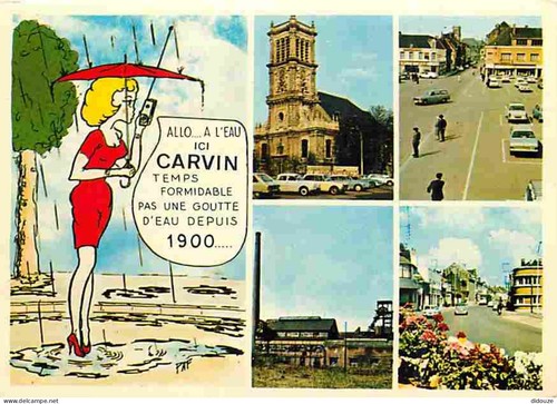 Carte postale carvin - -,