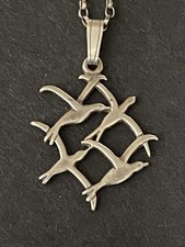 Shetland Jewellery 925 Sterling Silver Arctic Terns Pendant