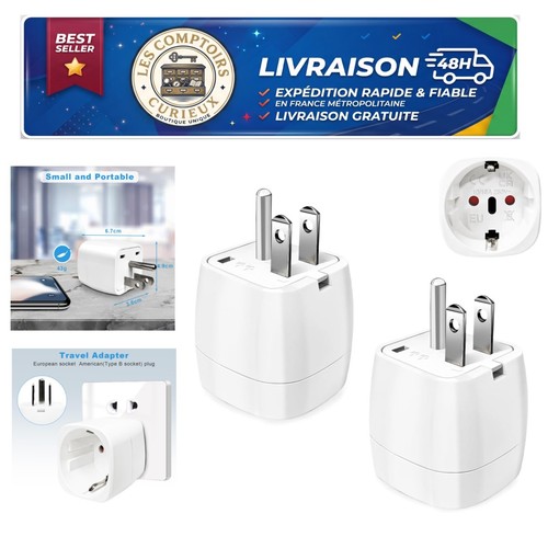 Adaptateur voyage prise usa - adaptateur,