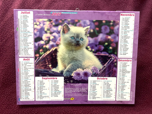 Calendrier almanach facteur - du,