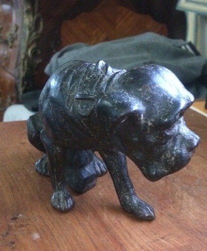 Bronze chien bouledogue - bronze,