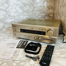 YAMAHA DSP-AX630 AV Amplifier Power Amplifier Home Theater Gold Remote Tested 