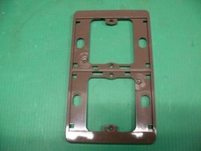 Plaque double 2 postes marron