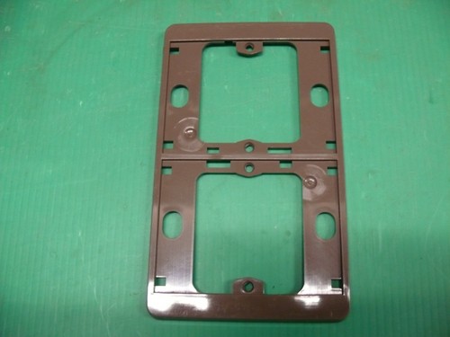 Plaque double postes marron - double, 2