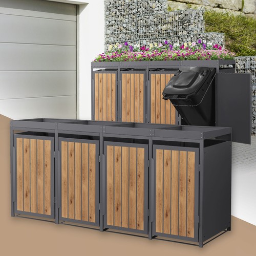 Abri pour 4 poubelles - abri,