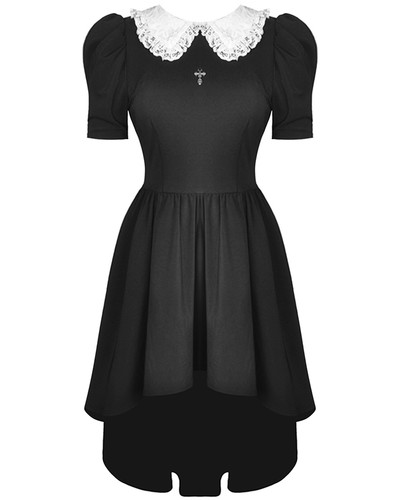 Robe gothique croisée noir - gothique,