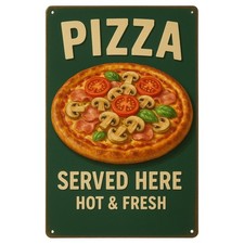 Plaque en tôle Pizza Hot