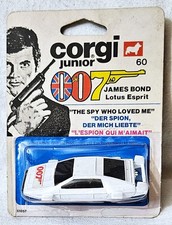 1977 CORGI JUNIORS DIECAST CAR on CARD / JAMES BOND 007 LOTUS ESPRIT